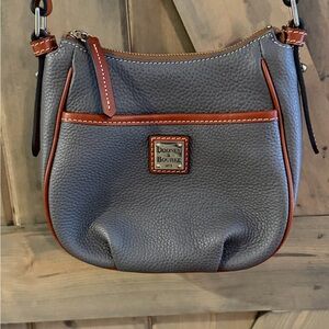 Dooney & Bourke Pebble Grain Leather Mini Margo Crossbody
Bag Elephant Gray NEW